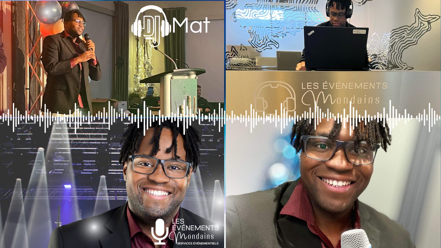 DJ Mat aux platines lors d'un événement corporatif