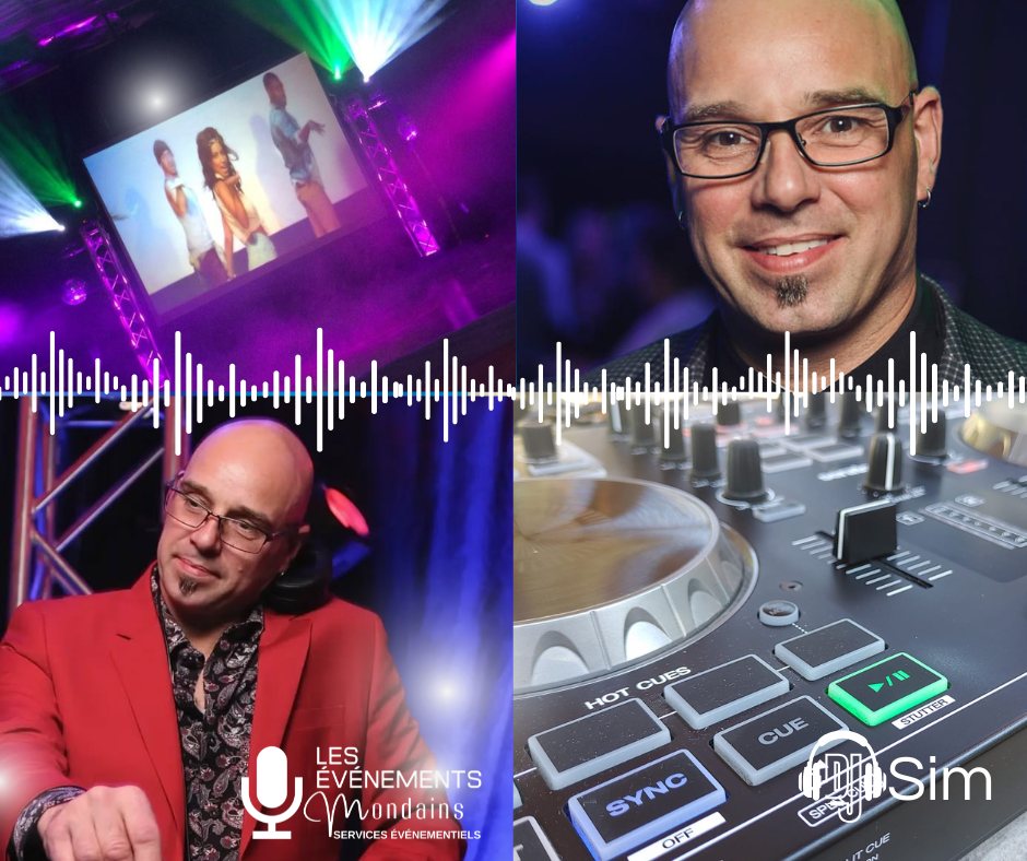 DJ Sim aux platines lors d'une soirée corporative